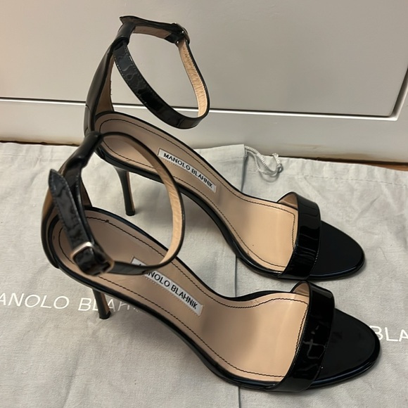Manolo Blahnik Chaos Ankle Strap Heels Size 40.5 - Picture 2 of 7